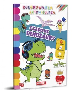 Kolorowanka aktywizująca naklejki Czadowe dinozaur