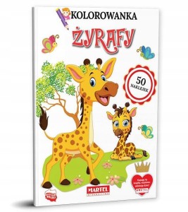 Kolorowanka z naklejkami Żyrafy Martel
