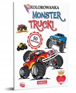 Kolorowanka z naklejkami Monster Trucki Martel