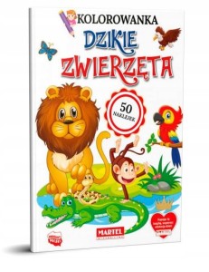 Kolorowanka z naklejkami Dzikie zwierzęta Martel