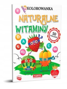 Kolorowanka książeczka naklejki Naturalne witaminy