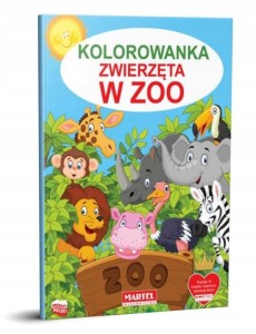 Książeczka Kolorowanka Zwierzęta w ZOO Martel