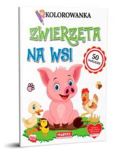 Kolorowanka z naklejkami Zwierzęta na wsi Martel