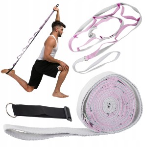 Pasek do jogi ćwiczeń yoga strap mocny pas fitness