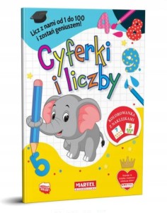 Kolorowanka książęczka naklejki Cyferki i liczby