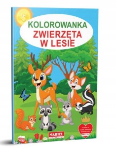 Kolorowanka książęczka Zwierzęta w lesie Martel