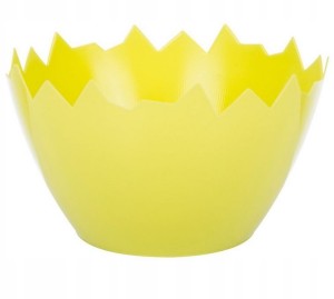 Osłonka skorupka jajka 15x9cm żółta Wielkanoc 1szt