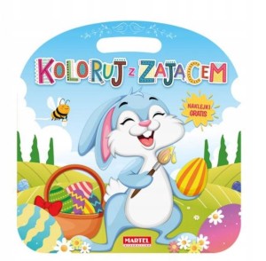 Kolorowanka książeczka z naklejkami z zającem