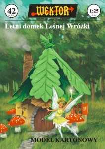 MODEL KARTONOWY LETNI DOMEK LEŚNEJ WRÓŻKI WEKTOR