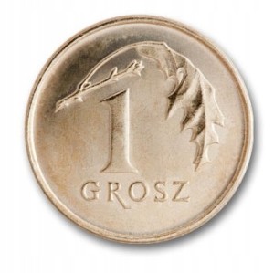1 GROSZ 2007 STAN MENNICZY Z WORECZKA MENNICZEGO