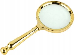#124 Elegancka lupa złota retro 80mm