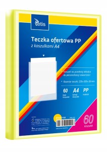 TETIS Teczka ofertowa z 60 koszulkami A4 BT630-Y60 żółta