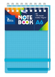 Tetis Kołonotatnik notatnik A6 niebieski 100 arkuszy KB060-ZKA6