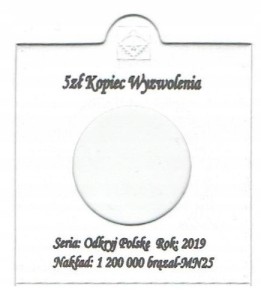 HOLDER+ OPIS DO MONETY 5ZŁ 2019 KOPIEC WYZWOLENIA