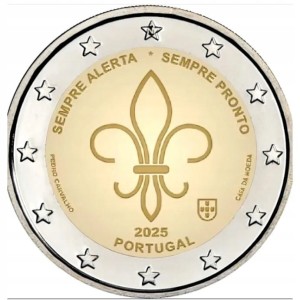 2 euro Portugalia Światowy skauting i ruchy Młodzieżowe 2025