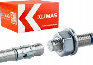 KOTWA MECHANICZNA DO BETONU OCYNKOWANA 8x155mm 10 SZTUK KLIMAS WKRĘT-MET