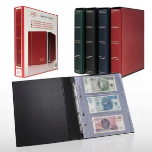 ALBUM KLASER NA BANKNOTY FISCHER OPTIMUM C3 PREMIUM BORDOWY + FUTERAŁ