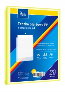 TETIS Teczka ofertowa z 20 koszulkami A4 BT630-Y20 żółta