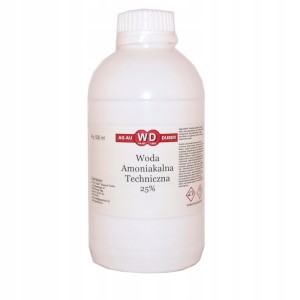WODA AMONIAKALNA TECHNICZNA 25% (AMONIAK 25%) 500ML AG-AU DUBER
