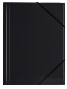 TETIS TECZKA KARTONOWA Z GUMKĄ CZARNA BT600-V