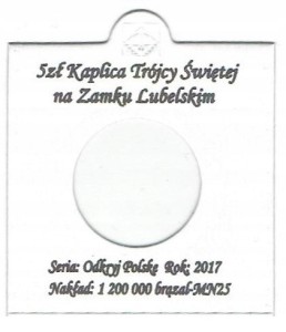 HOLDER+ OPIS DO MONETY 5ZŁ 2017 KAPLICA TRÓJCY
