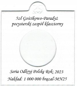 HOLDER + OPIS DO MONETY 5ZŁ 2023 Gościkowo-Paradyż