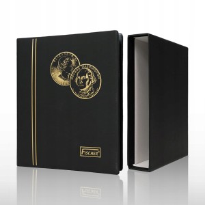 ALBUM KLASER NA 224 MONETY PREMIUM FISCHER ALBUM + FUTERAŁ CZARNY