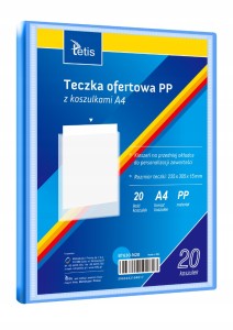 TETIS Teczka ofertowa z 20 koszulkami A4 BT630-N20 niebieska