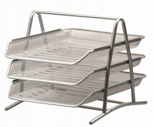 TETIS PRZYBORNIK 3 SZUFLADY ZESTAW SREBRNY BV515-S