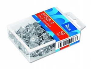 TETIS PINEZKI TAPICERSKIE METALOWE SREBRNE 50SZT