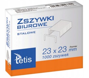 TETIS ZSZYWKI BIUROWE 23/23mm GZ103-A 1000SZT STAL