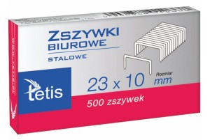 TETIS ZSZYWKI BIUROWE 23/10mm GZ102-A 500 SZT STAL