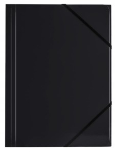 TETIS TECZKA KARTONOWA Z GUMKĄ CZARNA BT600-V
