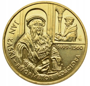 JAN ŁASKI 1999 2 ZŁ NG 2 ZŁOTE MENNICZE
