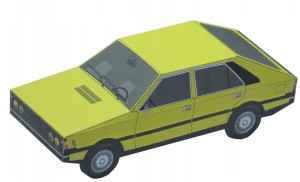 MODEL KARTONOWY SAMOCHÓD POLONEZ 1500 EXTRA MODEL