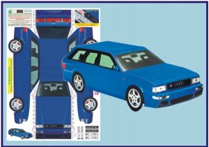 MODEL KARTONOWY AUDI 80 Avant 1:20 EXTRA MODEL