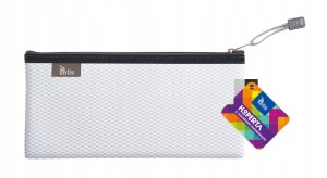 KOPERTA Z SUWAKIEM METALOWYM 24x12 CM BIAŁ BT609-B TETIS