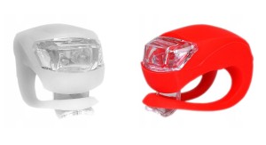 #160 Oświetlenie rowerowe led przód tył 2szt silikon