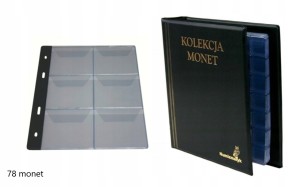 ALBUM KLASER NA MONETY NA 78 DUŻYCH MONET NUMIZMATYK OKAZJA