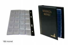ALBUM KLASER NA MONETY NA 180 MONET NUMIZMATYK OKAZJA