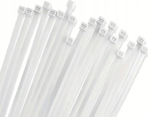 Paski opaski nylonowe trytytki 2,7x250 mm 48 szt czarna biała