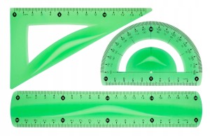 TETIS ZESTAW GEOMETRYCZNY LINIJKA EKIERKA BL010-ZK