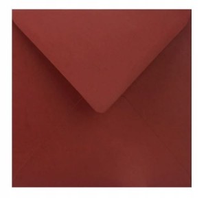 Koperta ozdobna kwadrat 15,5x15,5cm bordowa 10szt