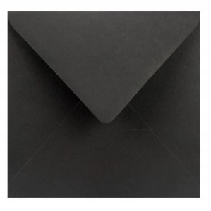 Koperta ozdobna kwadrat 15,5x15,5cm czarna 1szt
