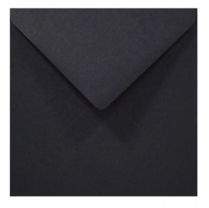 Koperta ozdobna kwadratowa 14x14cm czarna 10szt