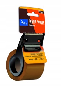 TETIS TAŚMA PAKOWA BRĄZOWA ZE ZRYWACZEM 48x25