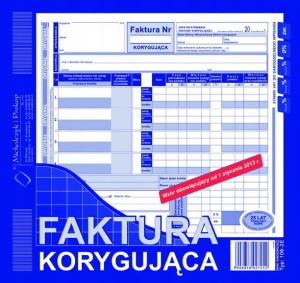 106-2E 2/3 A4 80 kartek Faktura - korygująca