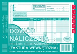 163-3E A5 40 kartek Faktura - wewnętrzna - netto