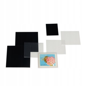 HAWIDY NA ZNACZKI 32x53mm 50 SZTUK PRE-CUT CZARNE BLOKI LEUCHTTURM