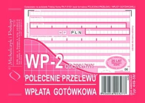 449-5-M Polecenie przelewu wpłata gotówkowa